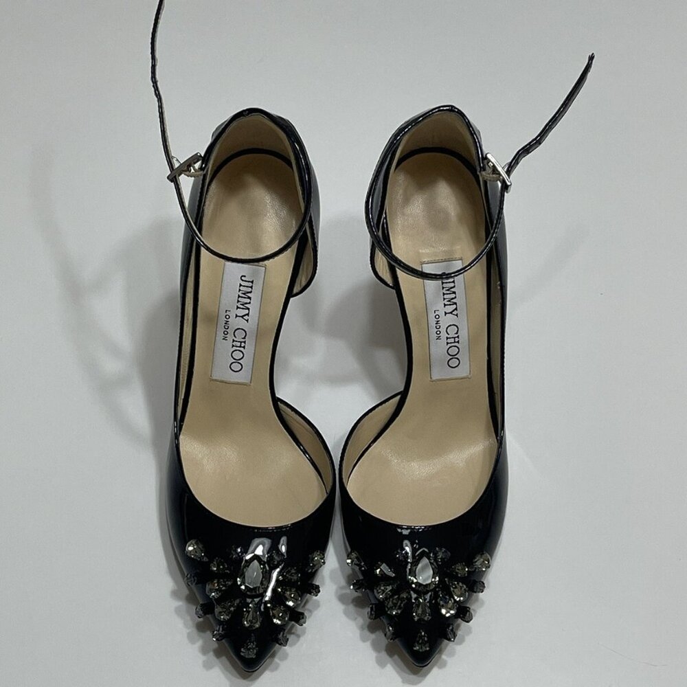 Jimmy Choo Black Crystal Heels